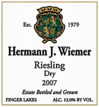 2022 Hermann J. Wiemer - Riesling Dry Finger Lakes