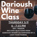 May Wine Class Featuring Darioush Winery
