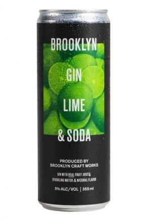 Brooklyn Craft Works - Brooklyn Gin Lime & Soda (4 pack 355ml cans)